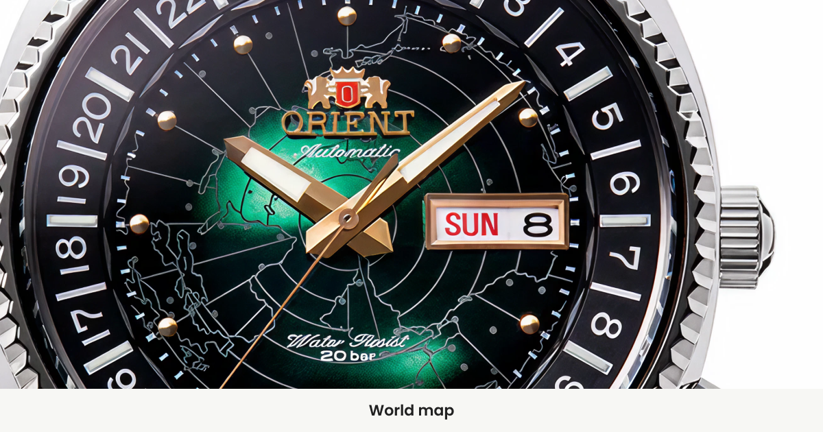 Orologio ORIENT Revival World Map RA-AA0E04Y09B Uomo Meccanico Acciaio INOX – ORIENT Orologi